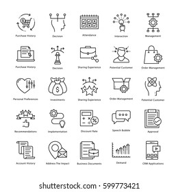 Business Management and Growth Vector Line Icons 43