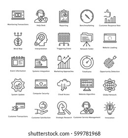 Business Management and Growth Vector Line Icons 8