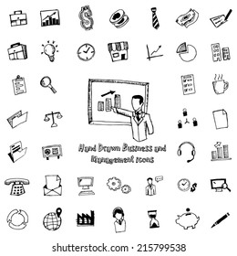 Business And Management Hand Drawn Icons