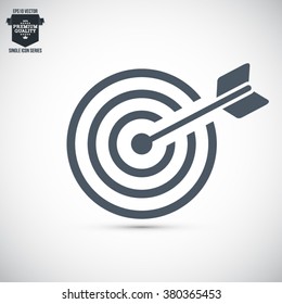 Business, Management, Human Resource Target Bullseye - Single Icon Vector Illustration
