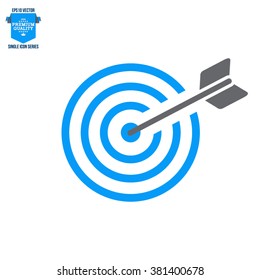 Business, Management, Human Resource Target Bullseye - Single Icon Vector Illustration