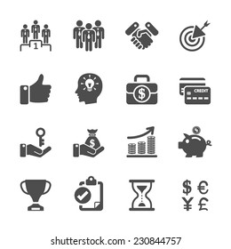 business management and human resources icon set, vector eps10.