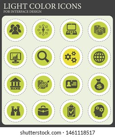 business management and human resources web icons for user interface design