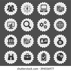 business management and human resources web icons for user interface design