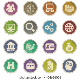 business management and human resources web icons for user interface design