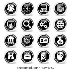 business management and human resources web icons for user interface design