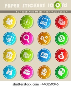 business management and human resources web icons for user interface design