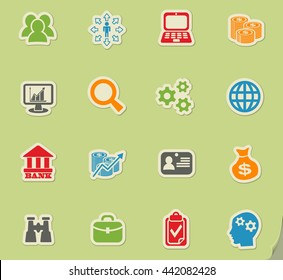 business management and human resources web icons for user interface design
