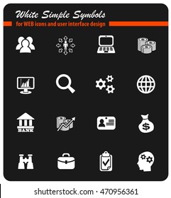 business management and human resources web icons for user interface design