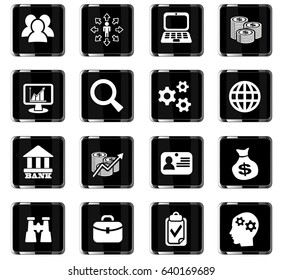 business management and human resources web icons for user interface design