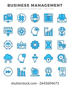 Business Management Icon Bundle 25 Icons for Websites and Apps