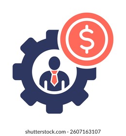 Business Management Icon Element for Design