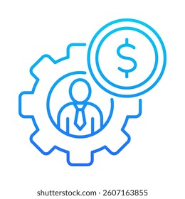 Business Management Icon Element for Design