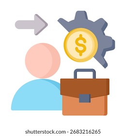 Elemento de icono de gestión empresarial para diseño