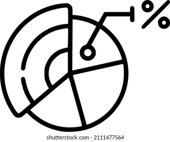 Business management icon. Financial ratio illustration
