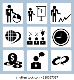 business management icon set