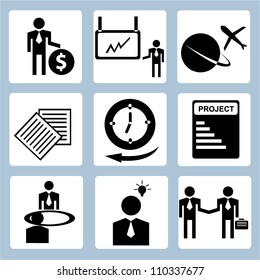 business management icon set