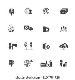 Business and management icon set