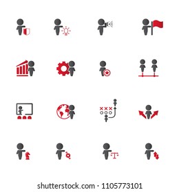 Business and management icon set