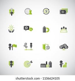 Business and management icon set