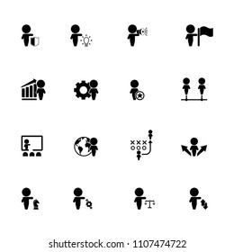 Business and management icon set