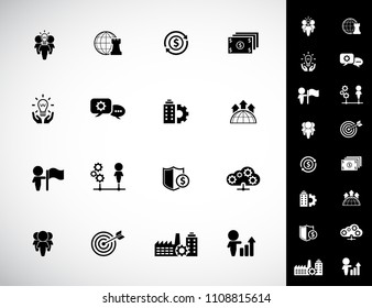 Business and management icon set