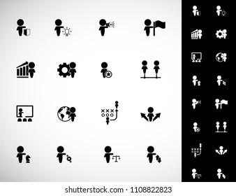 Business and management icon set
