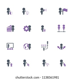 Business and management icon set