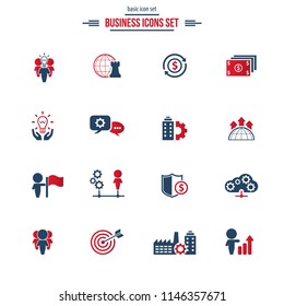 Business and management icon set