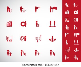 Business and management icon set