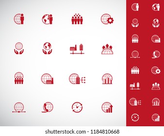 Business and management icon set