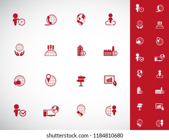 Business and management icon set