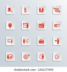 Business and management icon set