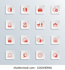 Business and management icon set