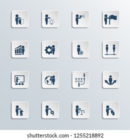 Business and management icon set