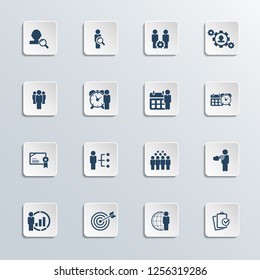 Business and management icon set