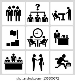 business management icon set