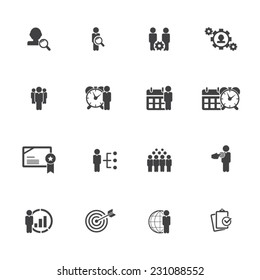 Business and management icon set