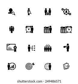 Business and management icon set