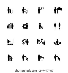 Business and management icon set