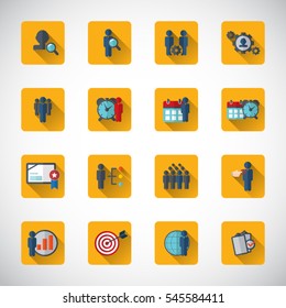 Business and management icon set 