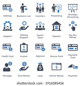 Business Management Icon Set 5 - Blue Series