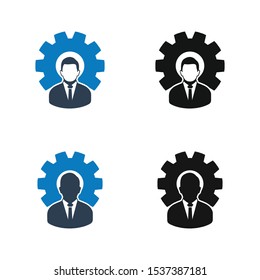 Business Management Icon set. Flat style vector EPS.