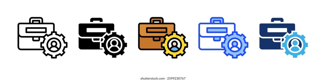 Business Management Icon Set With Multiple Style Collection