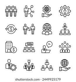 Business and management icon set vector illustration