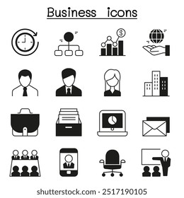 Business management icon set vector illustration graphic design