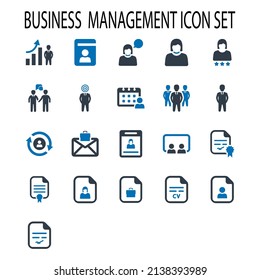 Business management icon set.(vector illustration)