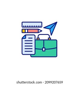 business management icon in vector. Logotype