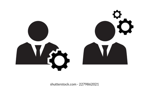 Business management icon vector. Manager avatar concept