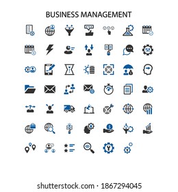 Icono de gestión empresarial.man,finanzas,mensaje (ilustración vectorial)